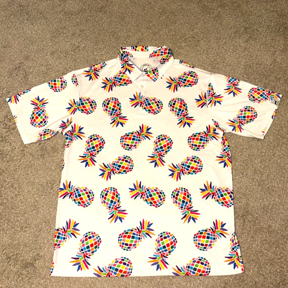 Proud 90 XXL Golf Polo with pineapple print